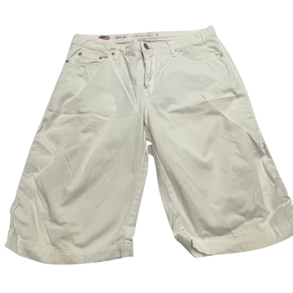Fabrizio Gianni Womens Size 8 White Denim Jean Bermuda Shorts Stretch Comfort